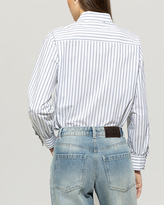 Stripe Shirt With Contrast Side Seams