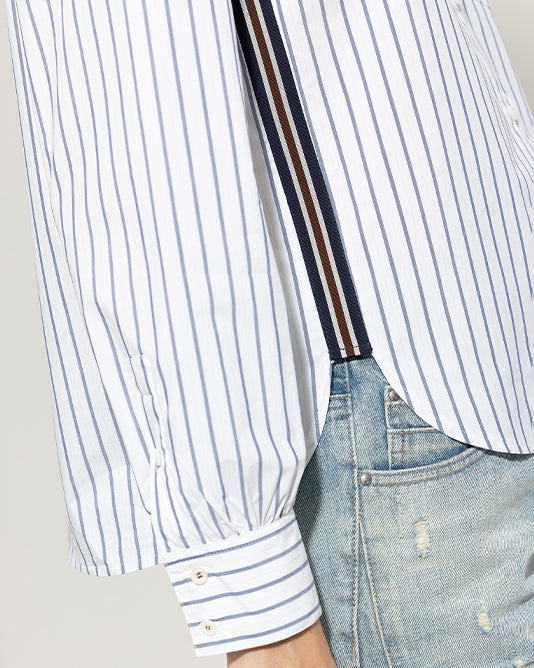 Stripe Shirt With Contrast Side Seams