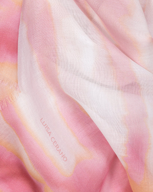 Batik Print Scarf in Pink