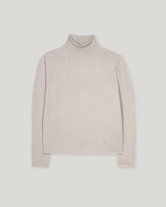 Neutral Tone Roll Neck Sweater
