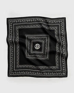 Black & Cream Paisley Neck Scarf