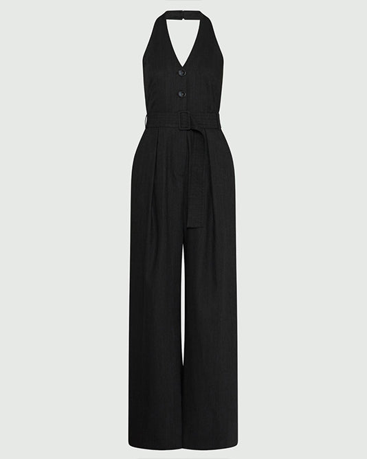 Halter Waistcoat Jumpsuit