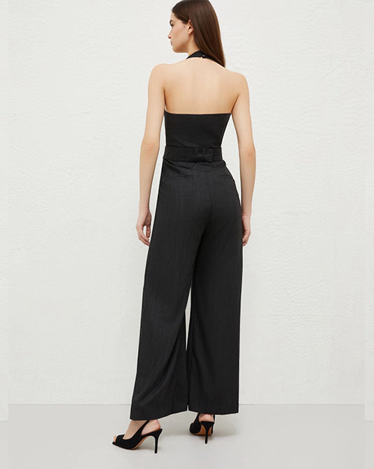 Halter Waistcoat Jumpsuit