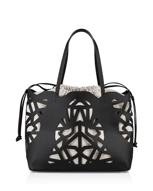 LAST ONE Laser Cut Out Leather Shopper