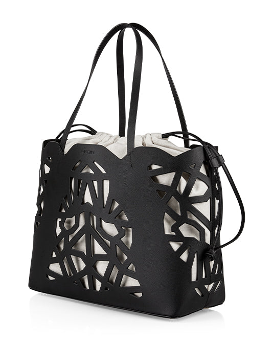 LAST ONE Laser Cut Out Leather Shopper