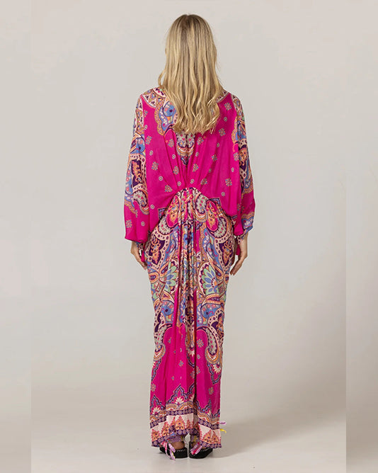 PINK Printed LONG KAFTAN