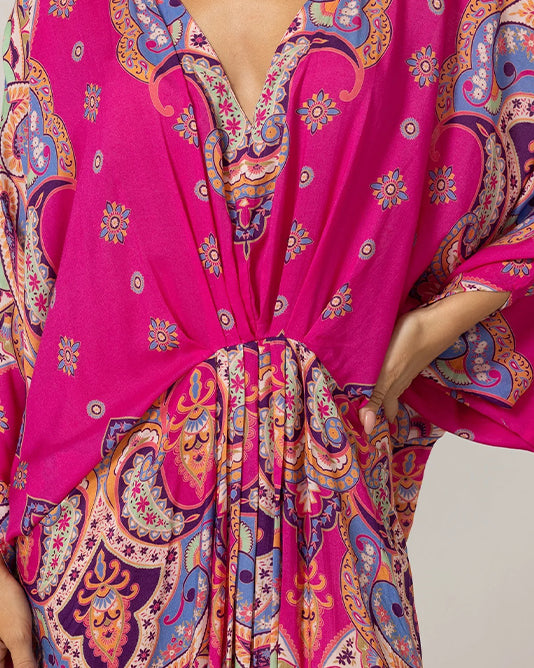 PINK Printed LONG KAFTAN
