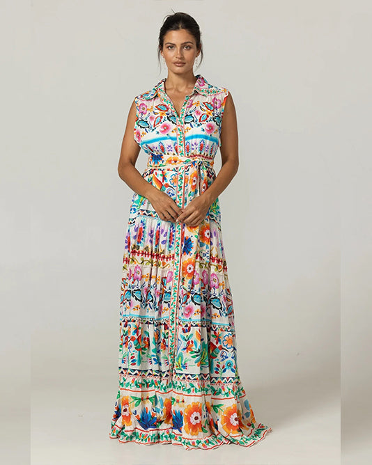 FULL MAXI SHIRT Print DRESS
