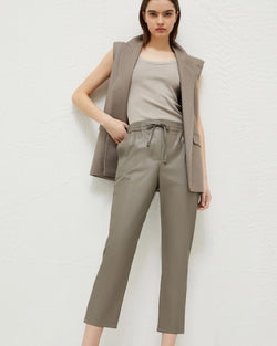 Taupe Faux Leather Pant