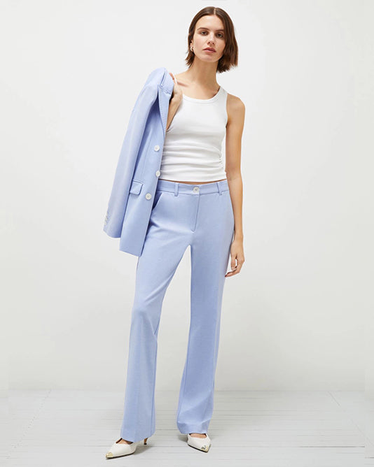 Pale Sky Blue Jersey Suit