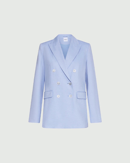 Pale Sky Blue Jersey Suit