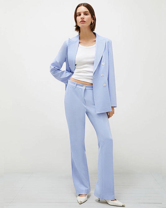 Pale Sky Blue Jersey Suit