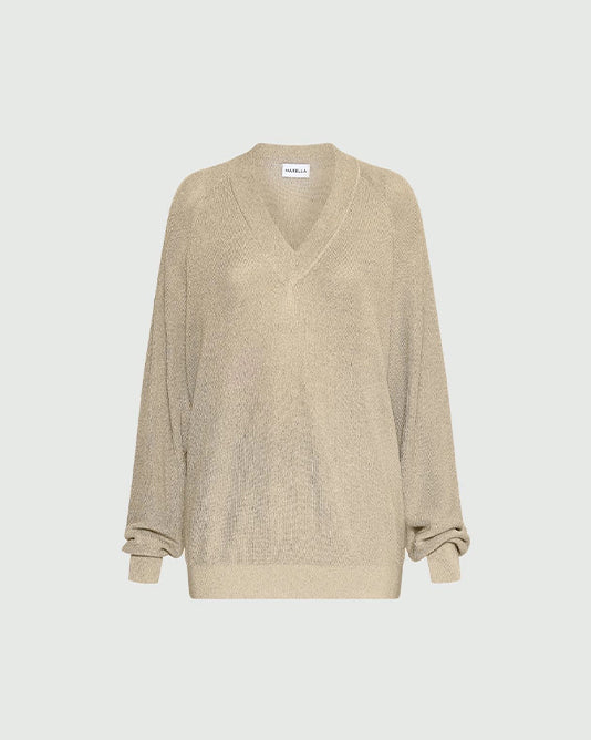 Lamé Thread Gold Sweater