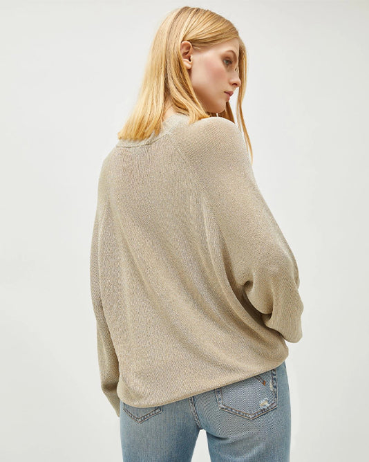 Lamé Thread Gold Sweater