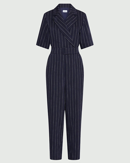 Pinstripe Tailored Jumpsuit