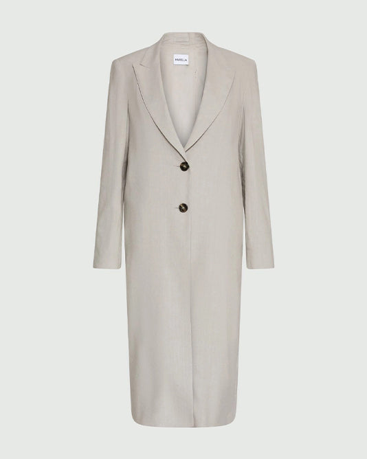 Linen Coat in Sabbia