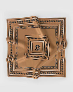 Paisley Silk Scarf Cappuccino