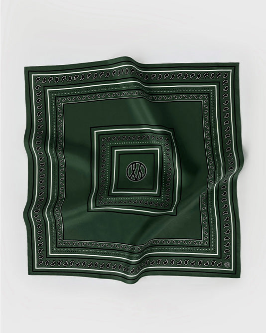 Paisley Silk Scarf Green