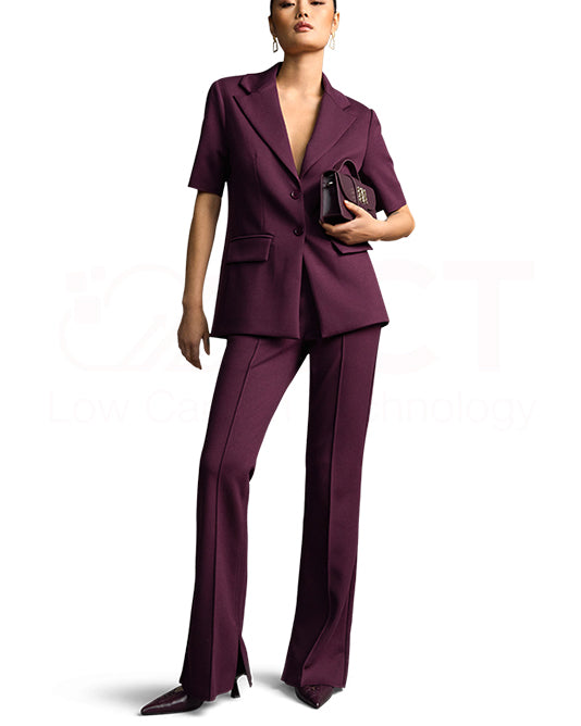 BURGUNDY JERSEY PANT