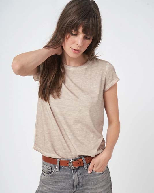 Overdyed Cap Sleeve T-Shirt