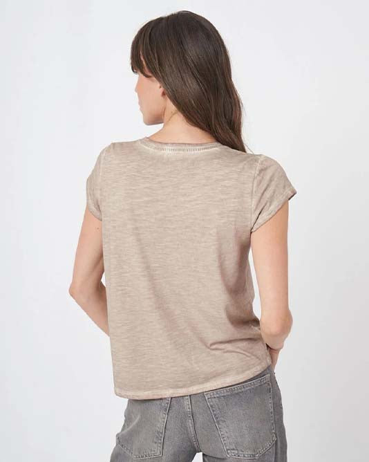 Overdyed Cap Sleeve T-Shirt