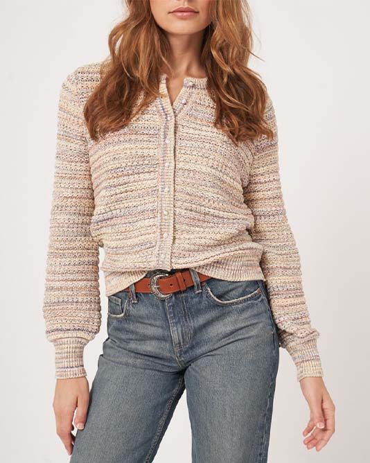 Multi Stripe Knit Cardigan