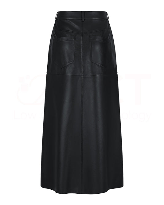 LONG LEATHER SKIRT