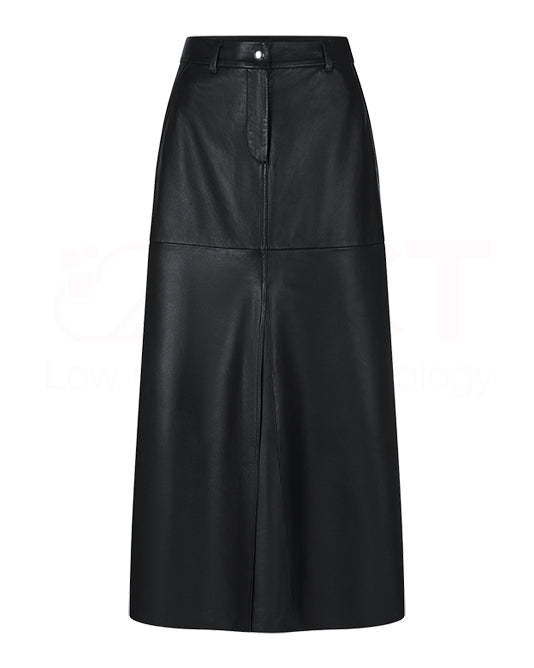 LONG LEATHER SKIRT