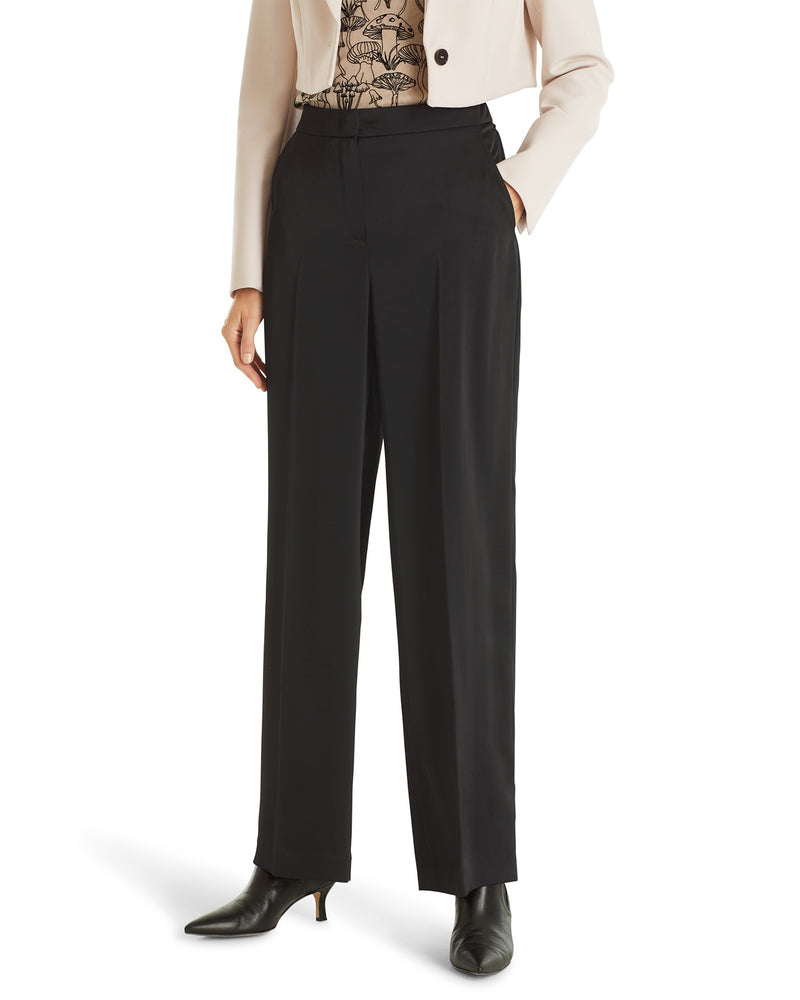 Black Satin Wide Pant