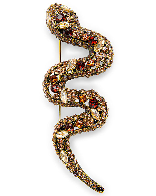 SNAKE BROOCH WITH STONES
