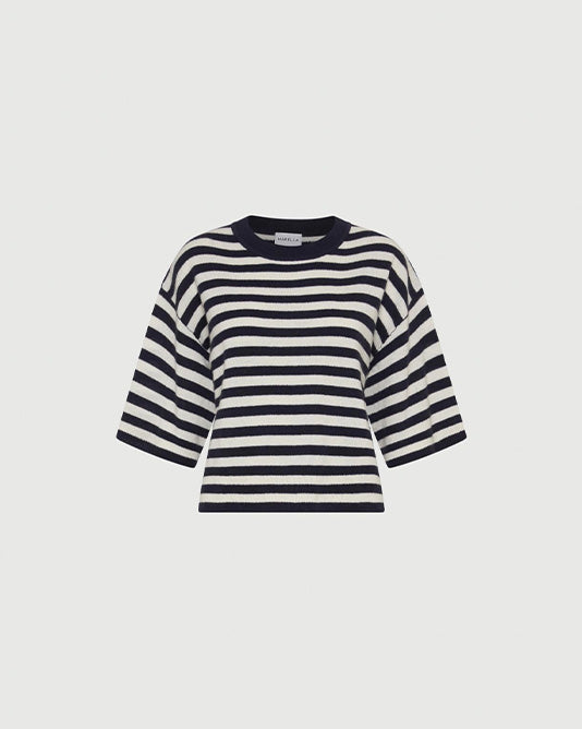 Striped Short Sleeve Sweater