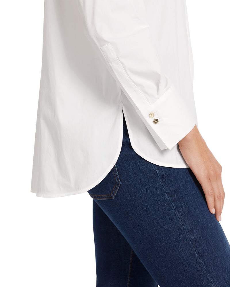 White Stretch Cotton Shirt