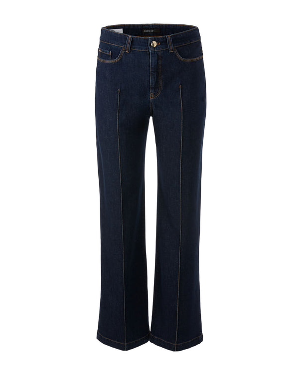 SEAM FRONT WIDE JEAN IN DARK DENIM