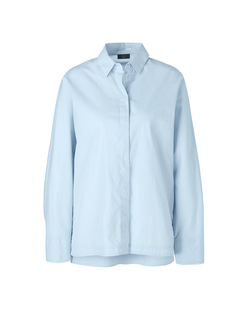 Long Cotton Shirt Blue