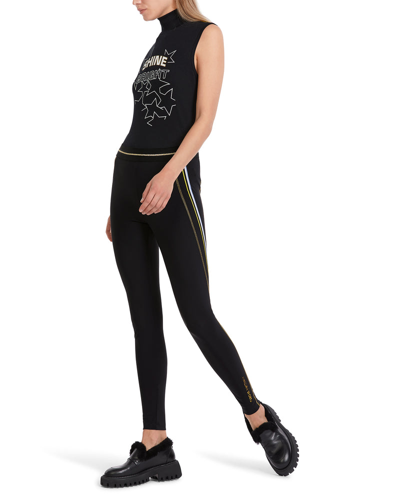 LAST PAIR Sport Leggings Contrast Stitched Stripe Sides