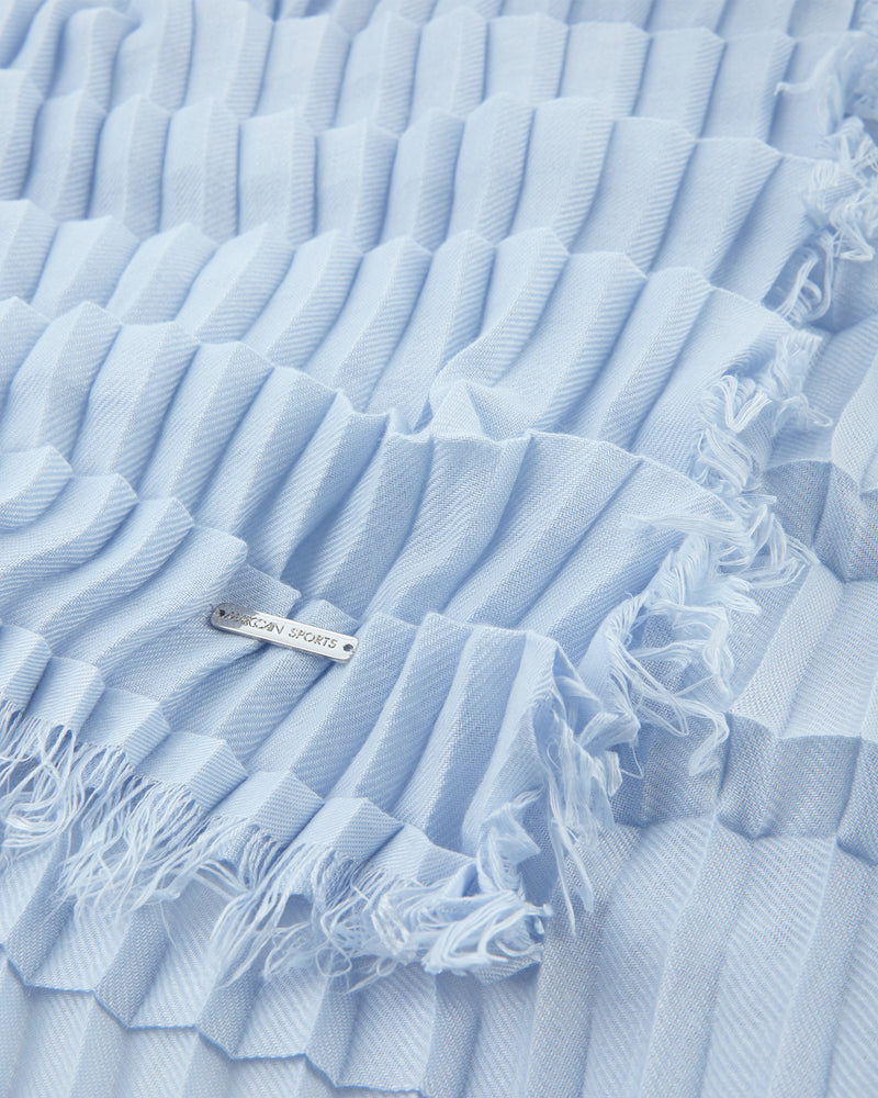 Blue Crinkle Scarf