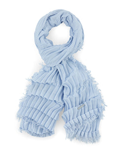 Blue Crinkle Scarf
