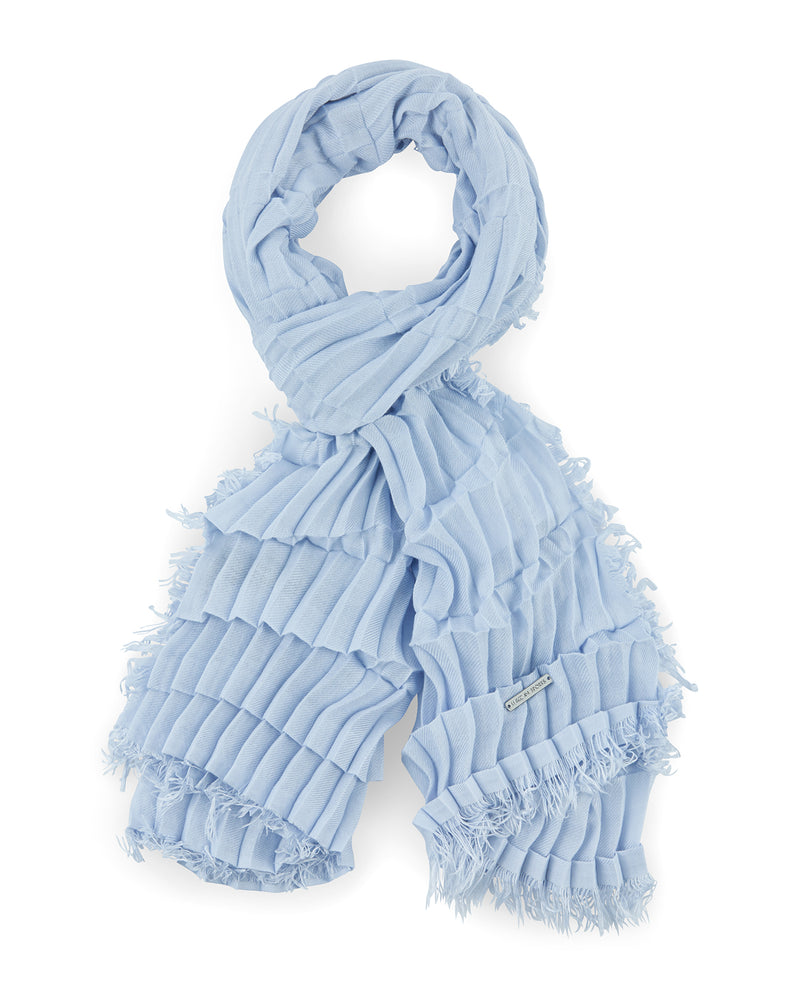 Blue Crinkle Scarf