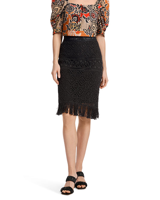 Macrame Skirt with fringe hem