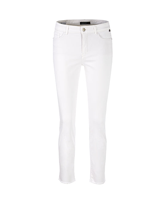 SILEA FRAY ANKLE WHITE SLIM JEAN