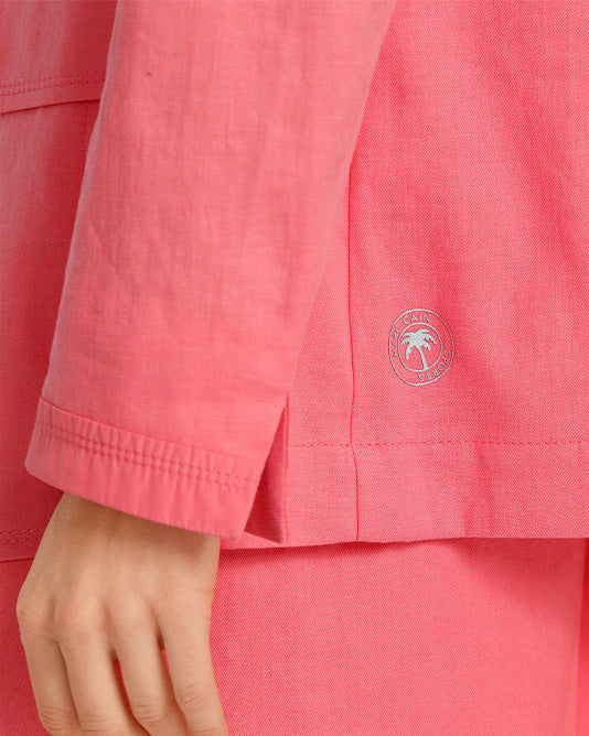 CORAL LINEN BLAZER