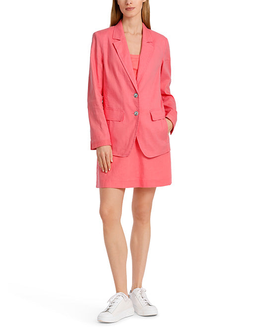 CORAL LINEN BLAZER