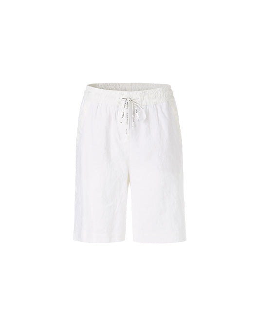 White LINEN Shorts