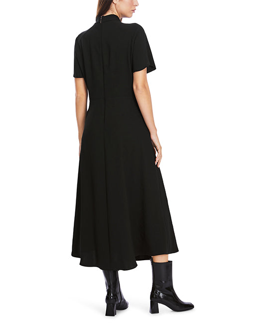 Midi Dress With Knotted Neck