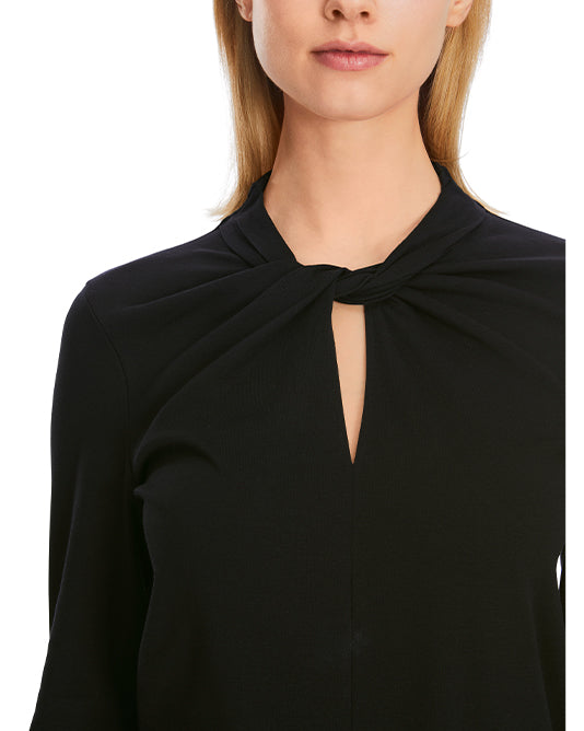 Knotted Keyhole Neckline Top