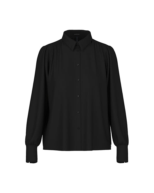 Black Satin Blouse