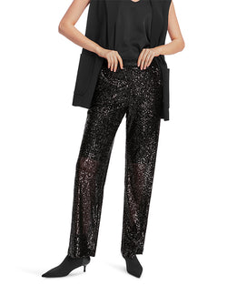 Straight Sequin Pant With Elasticated Waistband