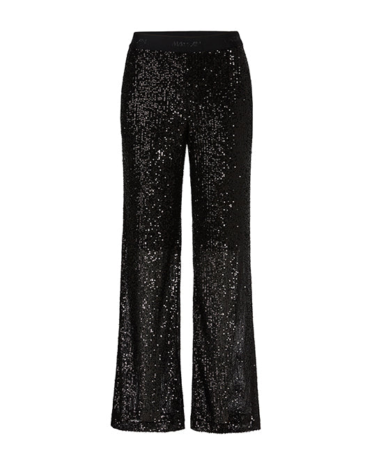 Straight Sequin Pant With Elasticated Waistband