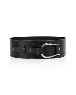 Wide Stirrup Belt in Black