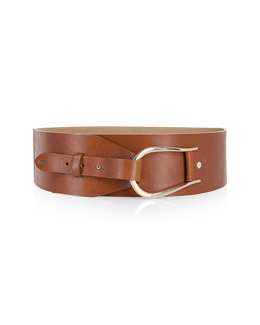 Wide Stirrup Belt in Tan